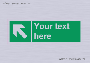 Custom Arrow Top Left Sign